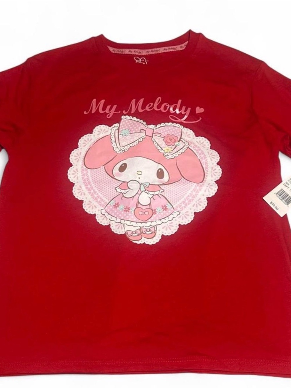 Sanrio My Melody Red and White Graphic Tee. Hello kitty